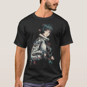 Camiseta Jane Doe ZZZ Construcción de Metal Dentado