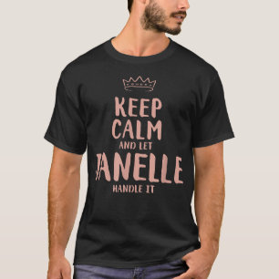 Camiseta Janelle Keep Calm Personalment Name Friends Funny