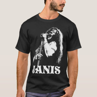 Camiseta Janis - La banda de hermanos de plantilla blanca w