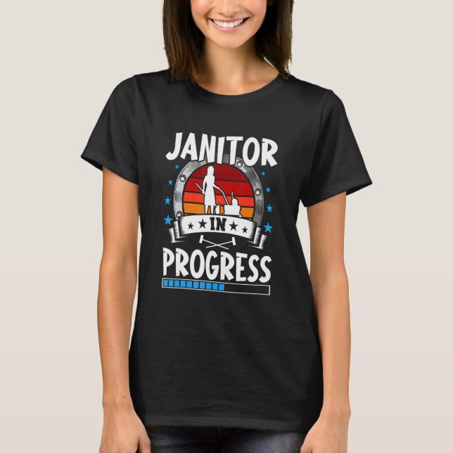 Camiseta Janitor In Progress Trainee Student (Anverso)