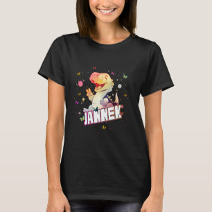 Camiseta JANNEK - Nombre de niño lindo con dinosaurio lindo