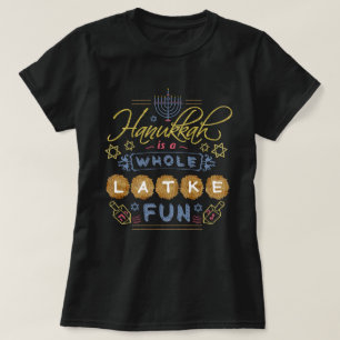 Camiseta Jánuca es una diversión entera del Latke diverti