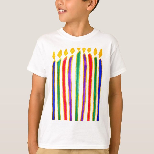 Camiseta Jánuca feliz Menorah (Anverso)