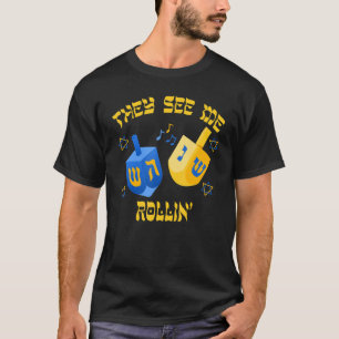 Camiseta Janucá Me Ven Rodando Trompo Judío Janucá