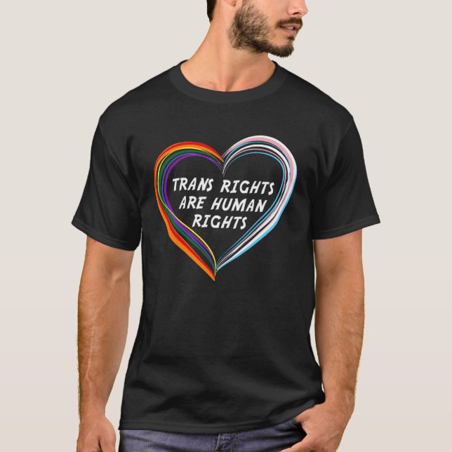 Camiseta jAo Heart Trans Pride Transgender Rights LGBT Gay  (Anverso)