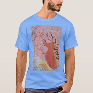 Camiseta Japan Aesthetics Forest Animal Sakura Cherry Bloss