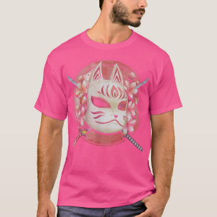 Camiseta Japan Anime Mask Kitsune Style Samurai Oni Monster