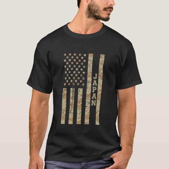 Camiseta Japan Asian Culture Desert Camo Distressed America (Anverso)
