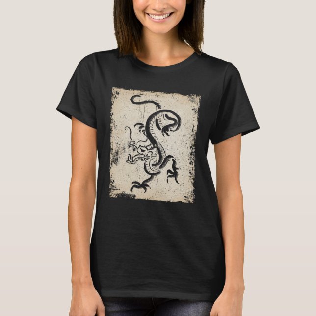 Camiseta Japan dragon artwork Japanese Retro (Anverso)