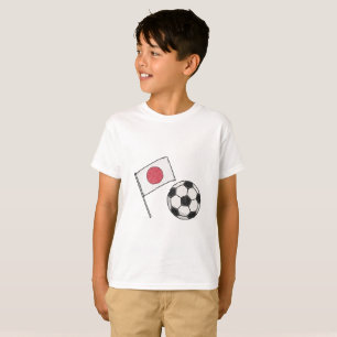 Camiseta Japan flag and crayon-style soccer ball