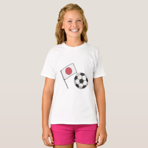 Camiseta Japan flag and crayon-style soccer ball