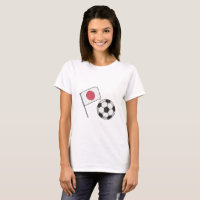 Japan flag and crayon-style soccer ball