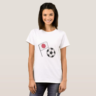 Camiseta Japan flag and crayon-style soccer ball