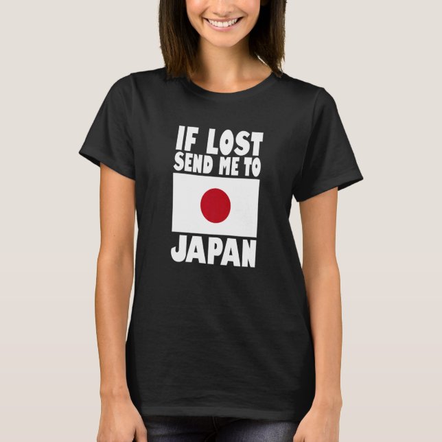 Camiseta Japan Flag Design  If lost send me to Japan Premiu (Anverso)