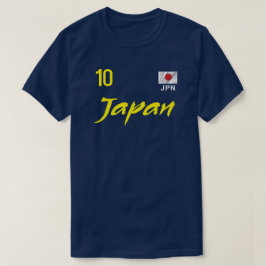 Camiseta Japan Football Soccer Number 10 Flag