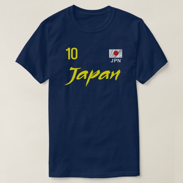 Camiseta Japan Football Soccer Number 10 Flag (Diseño del anverso)