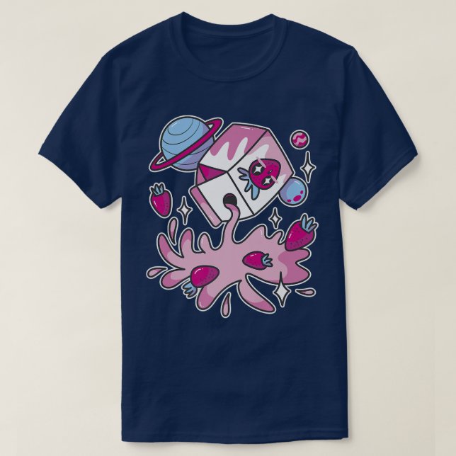 Camiseta Japan Graphic Milk Shake Carton Space Sweet Premiu (Diseño del anverso)