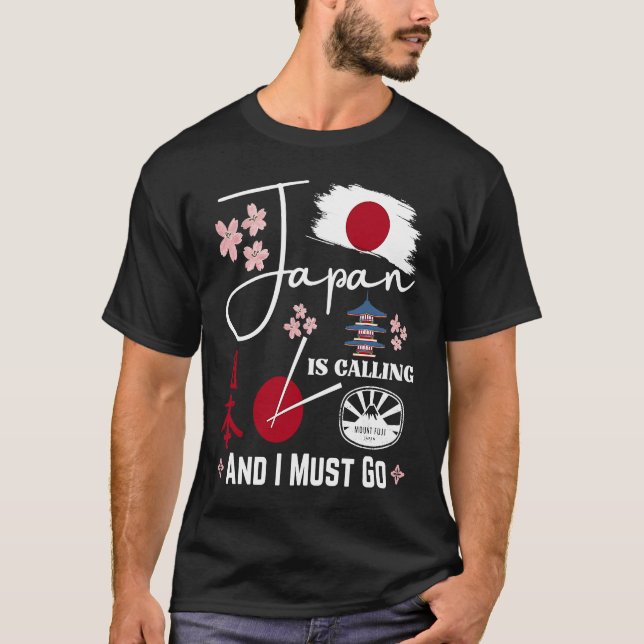 Camiseta Japan is Calling and I must go for Japan  Aestheti (Anverso)