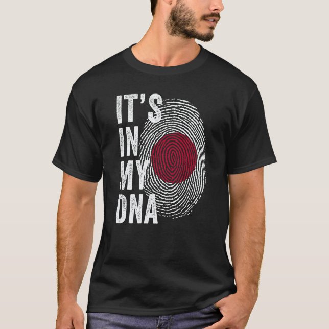 Camiseta Japan It's In My DNA Cute Japanese Fingerprint Nip (Anverso)
