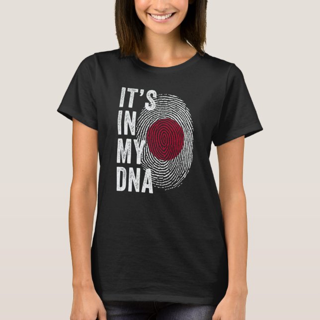 Camiseta Japan It's In My DNA Cute Japanese Fingerprint Nip (Anverso)