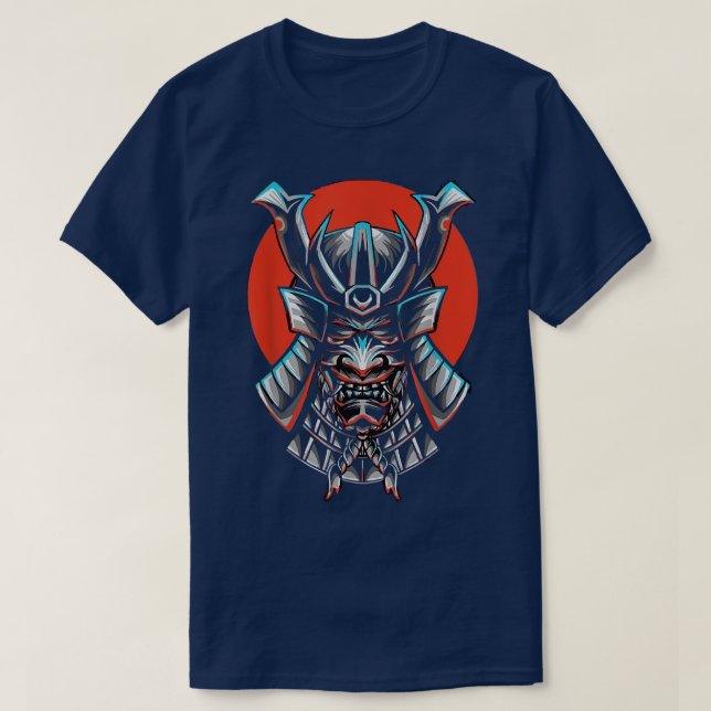 Camiseta japan  japanes art Samurai Mask  (Diseño del anverso)