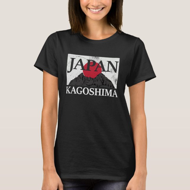 Camiseta Japan Kagoshima Fuji san flag (Anverso)