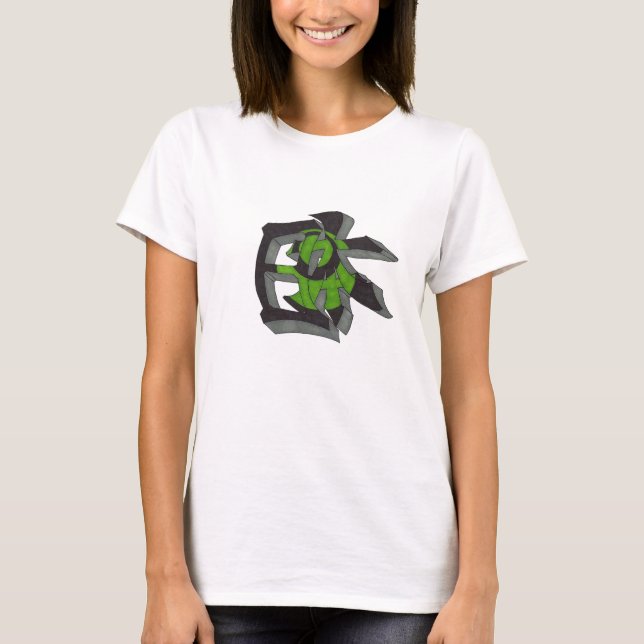 Camiseta Japan Kanji Graffiti-Oki Flag [ Women Shirt ] (Anverso)