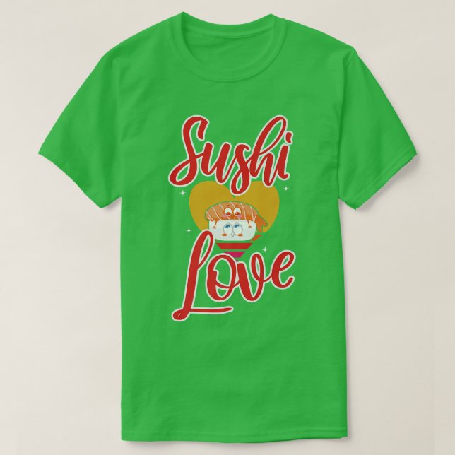 Camiseta Japan Kawaii Fish Food Love Maki Asia Sushi Premiu (Diseño del anverso)