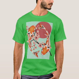Camiseta Japan Koi Fish Cherry Blossom Japanese Sakura Koi 