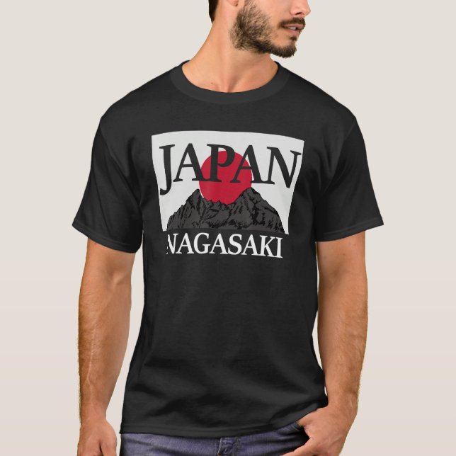 Camiseta Japan Nagasaki Fuji san flag (Anverso)