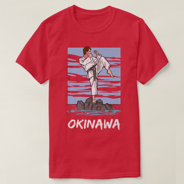 Camiseta Japan Okinawa Karate Fighter  (Diseño del anverso)