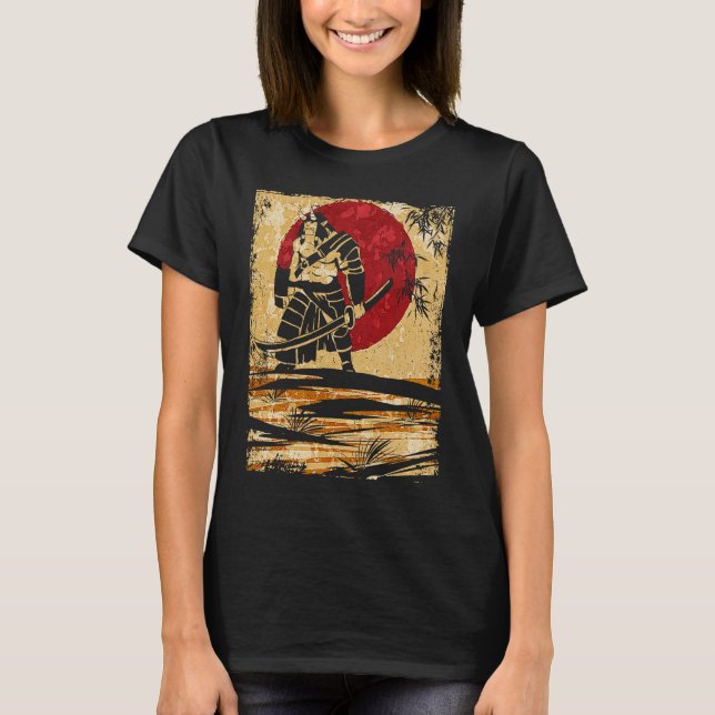 Camiseta Japan Oni Fighter Japanese Retro (Anverso)
