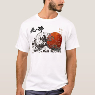 Camiseta Japan Samurai soul hokusai The Great Wave