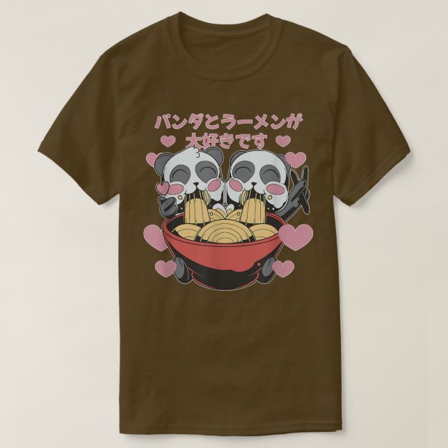 Camiseta Japan Style Kawaii Ramen Panda  (Diseño del anverso)