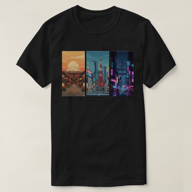 Camiseta Japan Timeline Triptych (Diseño del anverso)