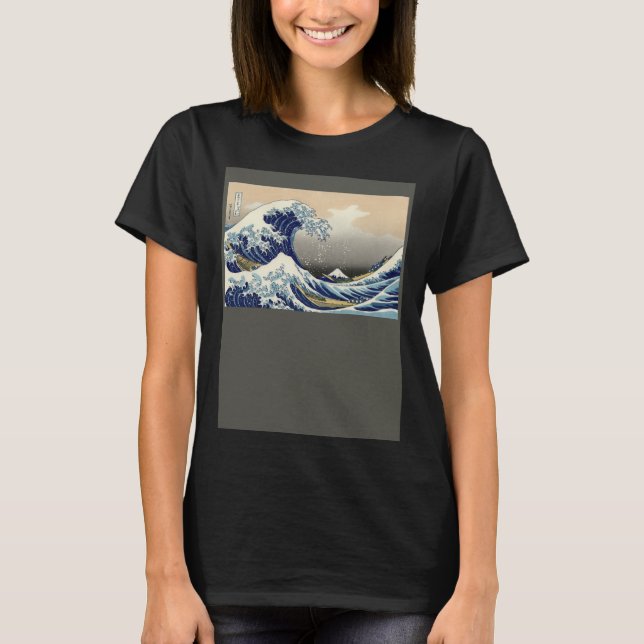 Camiseta Japan Wave Design  The Great Wave Off Kanagawa by  (Anverso)