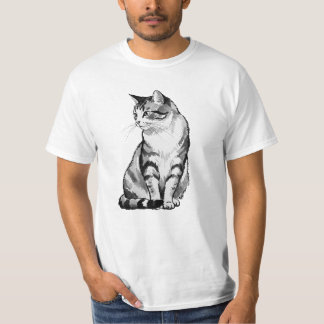 Camiseta 「japanease cat」Japanese style ink painting T-shirt