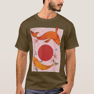 Camiseta Japanese Aesthetic Sakura Nishikigoi Carp Fish Pon
