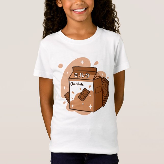 Camiseta japanese aesthetics kawaii chocolate milkshake (Anverso)