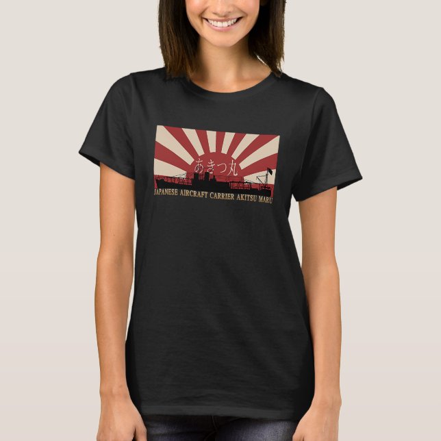 Camiseta Japanese Aircraft Carrier Akitsu Maru Rising Sun F (Anverso)
