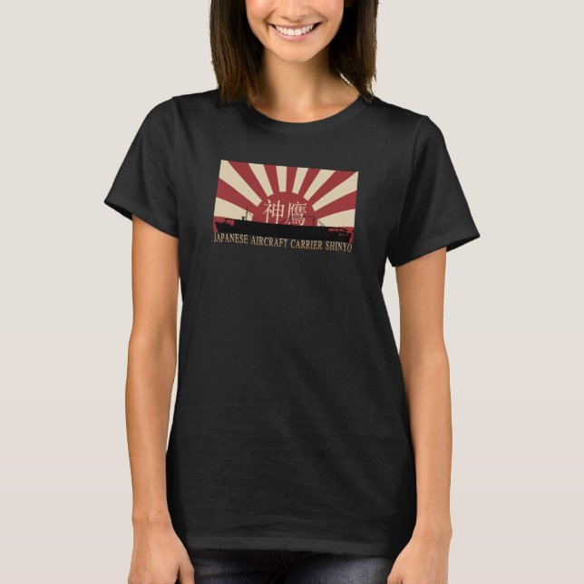Camiseta Japanese Aircraft Carrier Shinyo Rising Sun Flag (Anverso)
