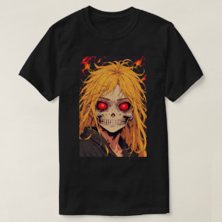 Camiseta Japanese Anime Emo Gothic Skull Reaper Art 02