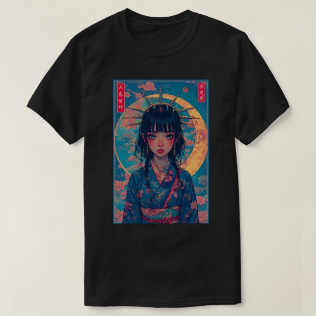 Camiseta Japanese Anime Girl Fantasy Art 01 (Diseño del anverso)