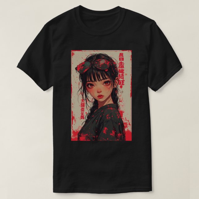 Camiseta Japanese Anime Girl Fantasy Art 02 (Diseño del anverso)