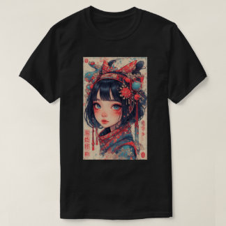 Camiseta Japanese Anime Girl Fantasy Art 03