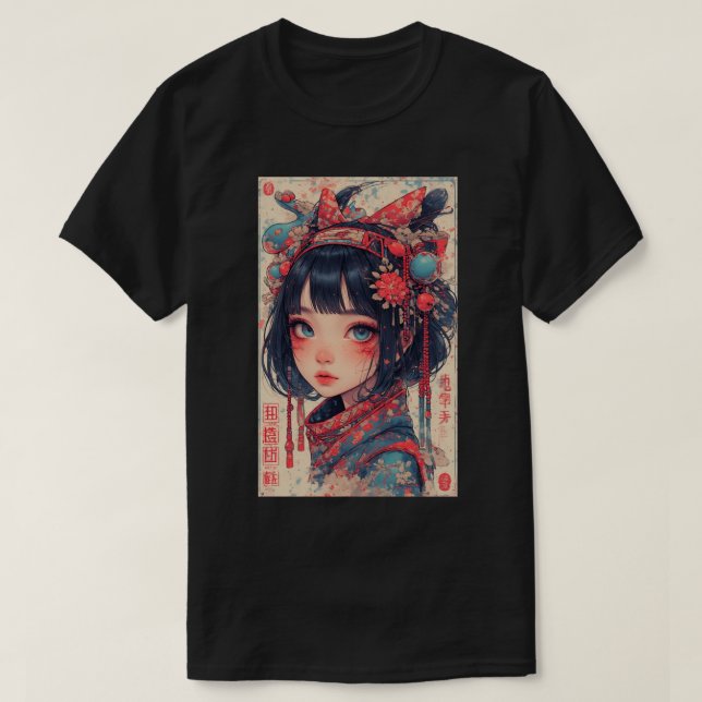 Camiseta Japanese Anime Girl Fantasy Art 03 (Diseño del anverso)