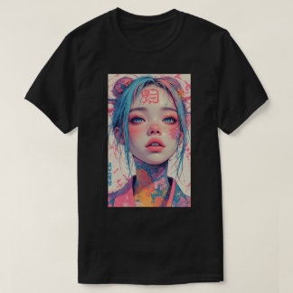 Camiseta Japanese Anime Girl Fantasy Art 04