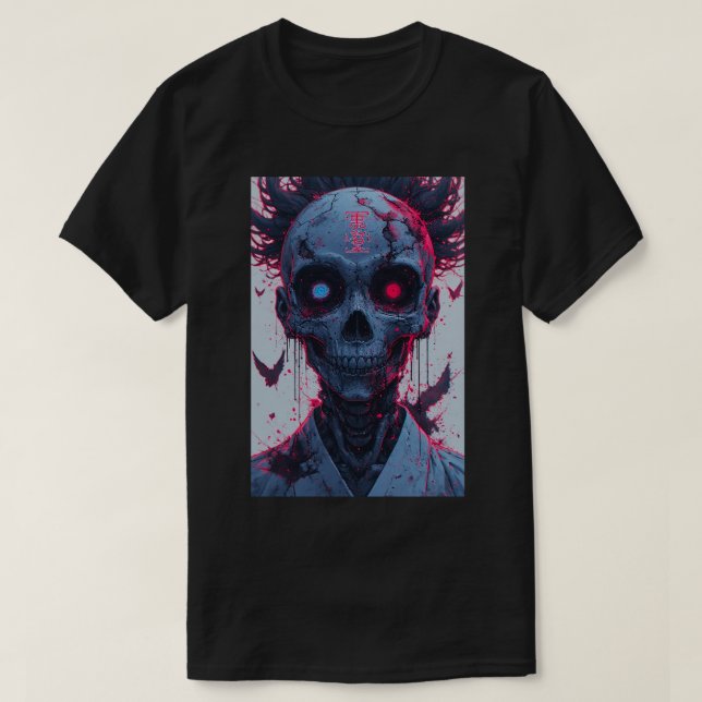 Camiseta Japanese Anime Skull Hero Art 01 (Diseño del anverso)