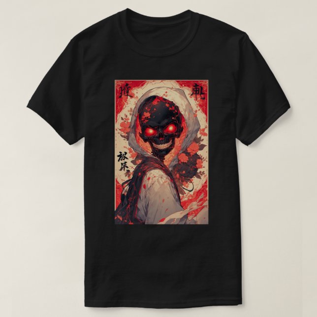 Camiseta Japanese Anime Skull Hero Art 02 (Diseño del anverso)