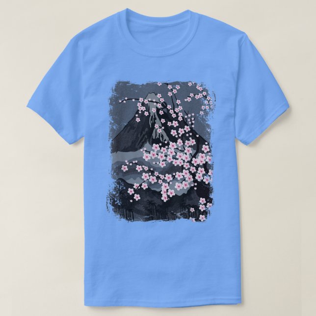 Camiseta Japanese Beautiful Cherry Blossom, Sakura with Mou (Diseño del anverso)